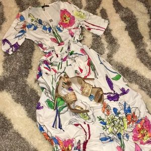 Flowing multi-colored maxi dress